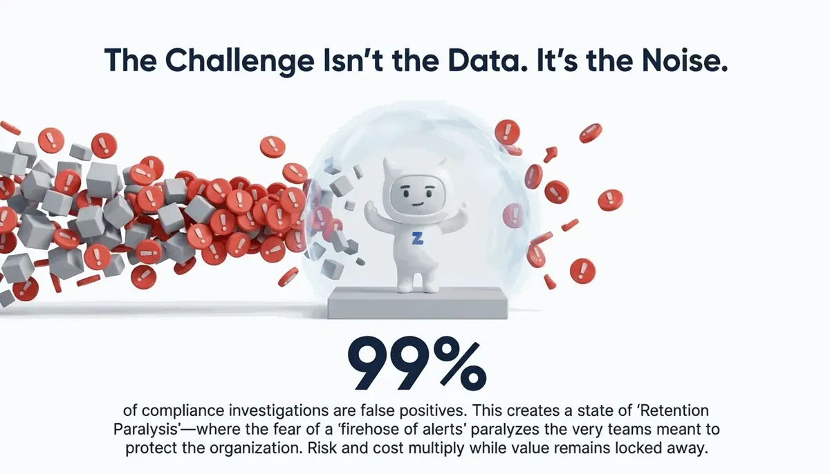 Smart Stack 3.0 mascot deflecting false positive alerts with intelligent classification